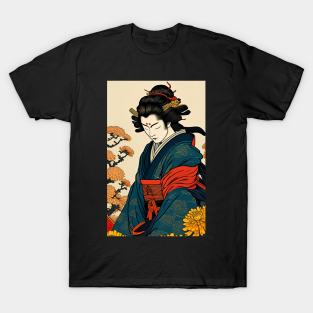 Samurai warrior floral T-Shirt